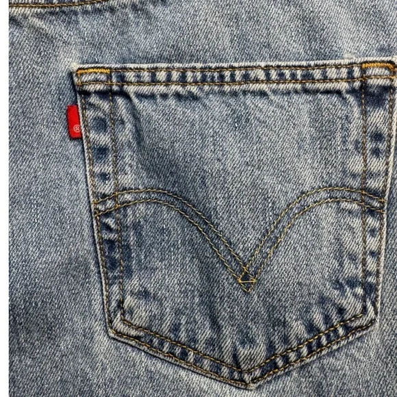 Levi's 550 Denim Relaxed Fit Blue Jeans Men's 36x29 Light Wash 90s Y2K Loose - Picture 7 of 8